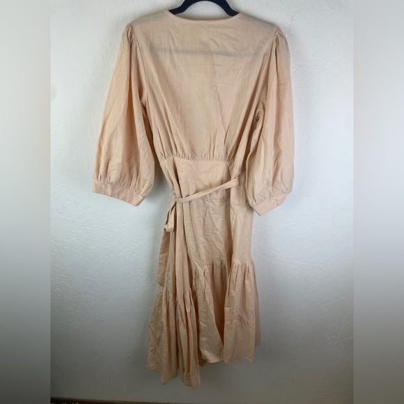 Free People Summer Don’t Mind If I Do MIDI Dress, size Medium Peach Color - Picture 7 of 7